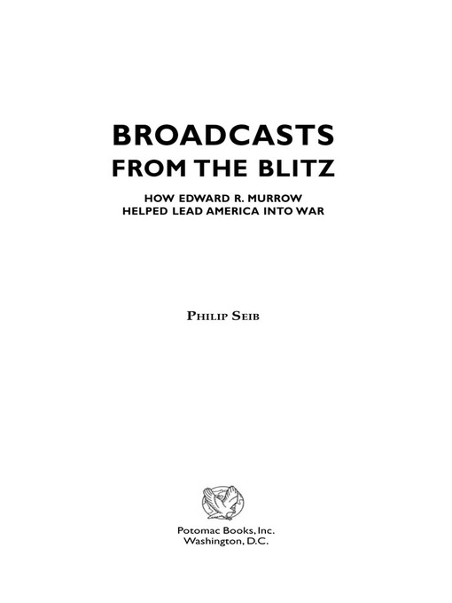 Title details for Broadcasts from the Blitz by Philip Seib - Available